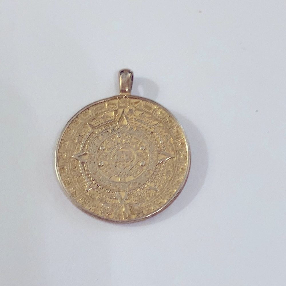 Aztec gold coin Stella and Dot pendant